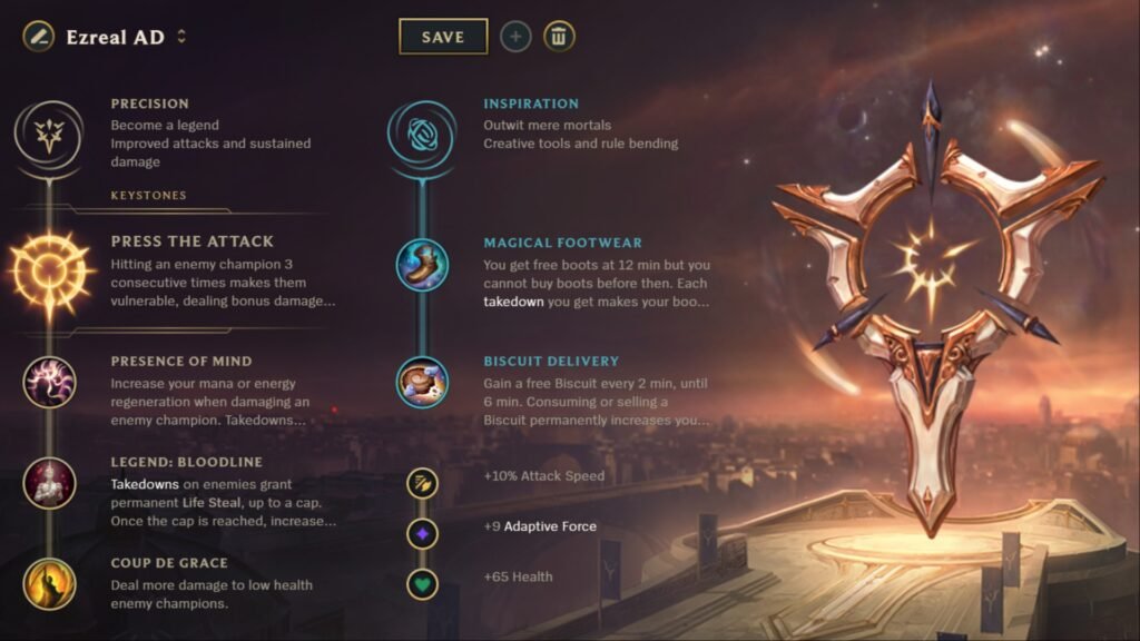 Ezreal AD Runes