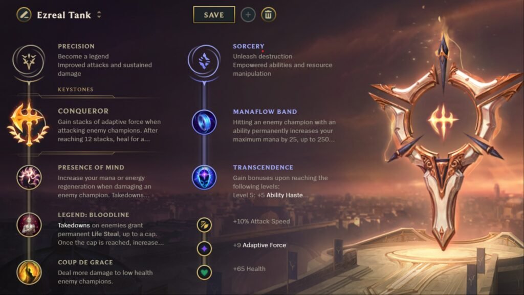 Ezreal Tank Runes
