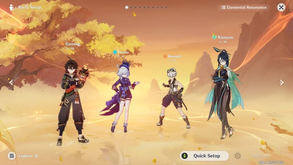 Xianyun's team section