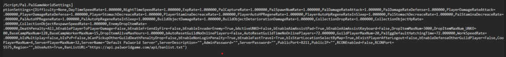 PalWorldSettings