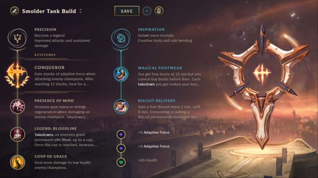 Smolder Tank Runes