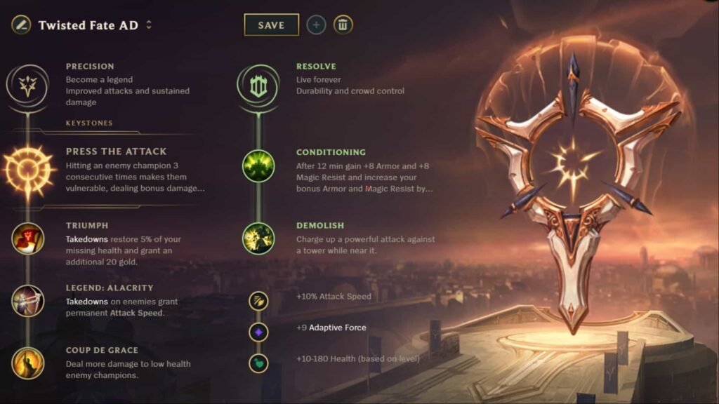 Twisted Fate AD Runes