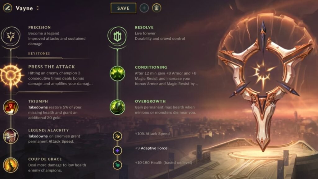 Vayne runes