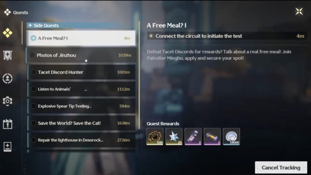 A Free Meal quest details