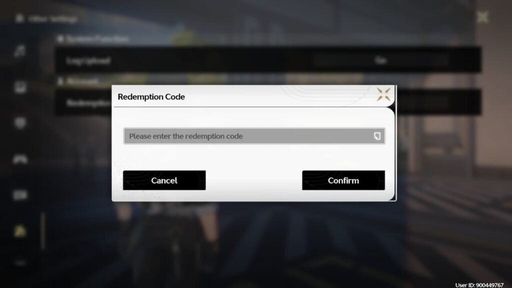 Wuthering Waves code redeem page