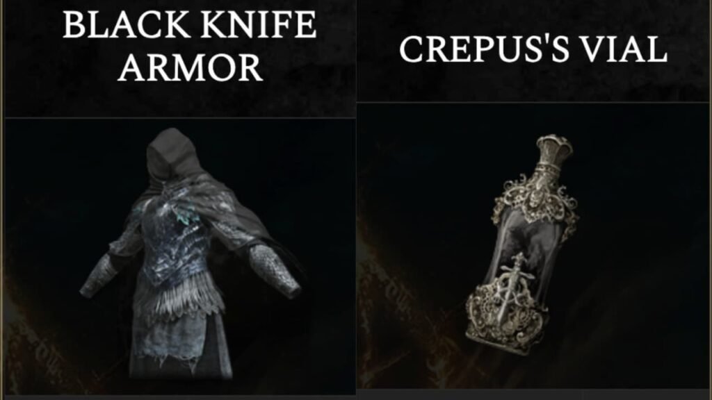 Crepus's Vial and Black Knife Armor