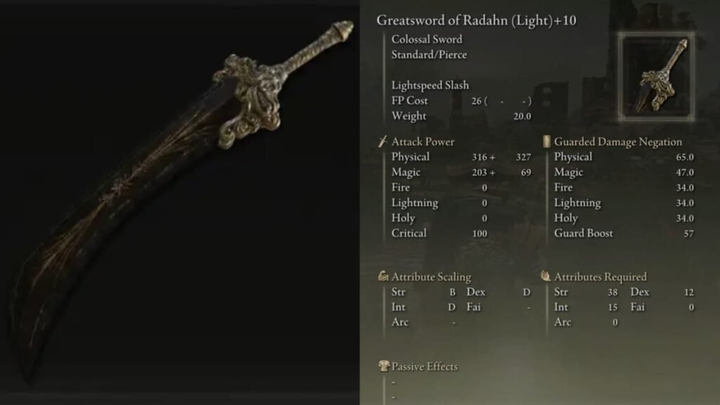 Greatsword of Radahn Light