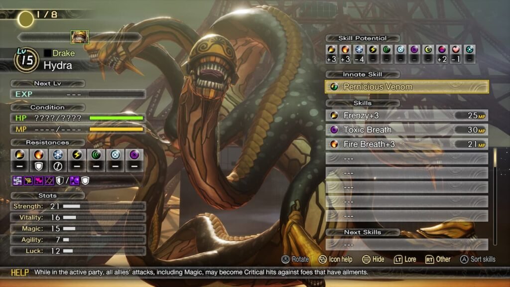 Hydra skills SMT 5 Vengeance