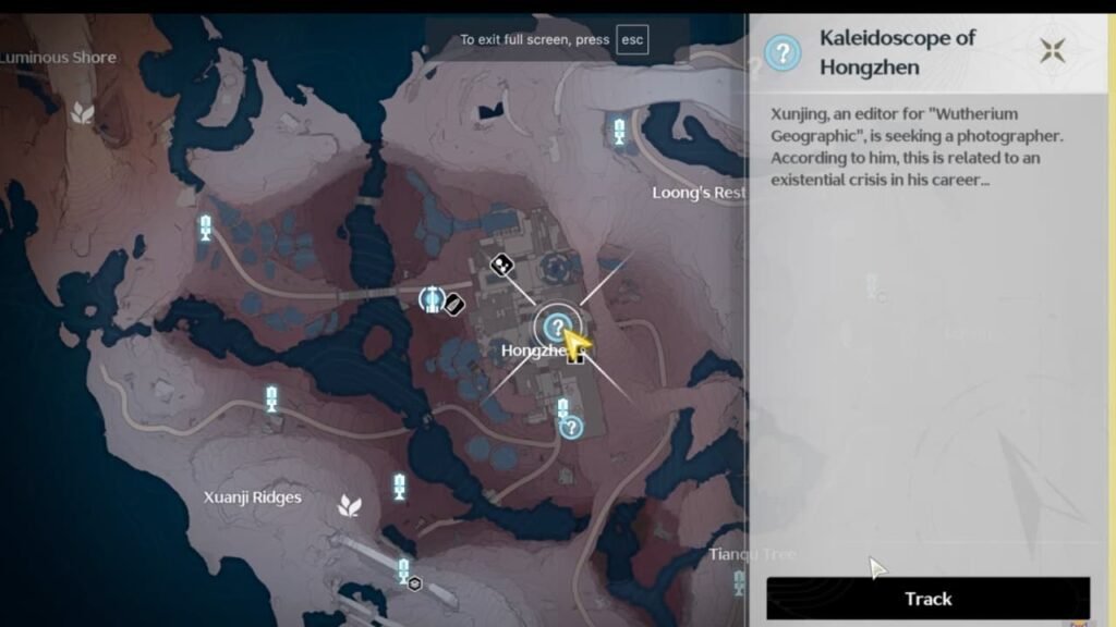 Kaleidoscope of Hongzhen start location