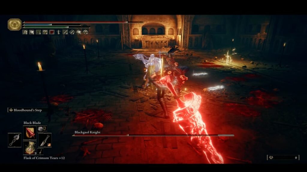 Maliketh's Black Blade against Blackgaol Knight