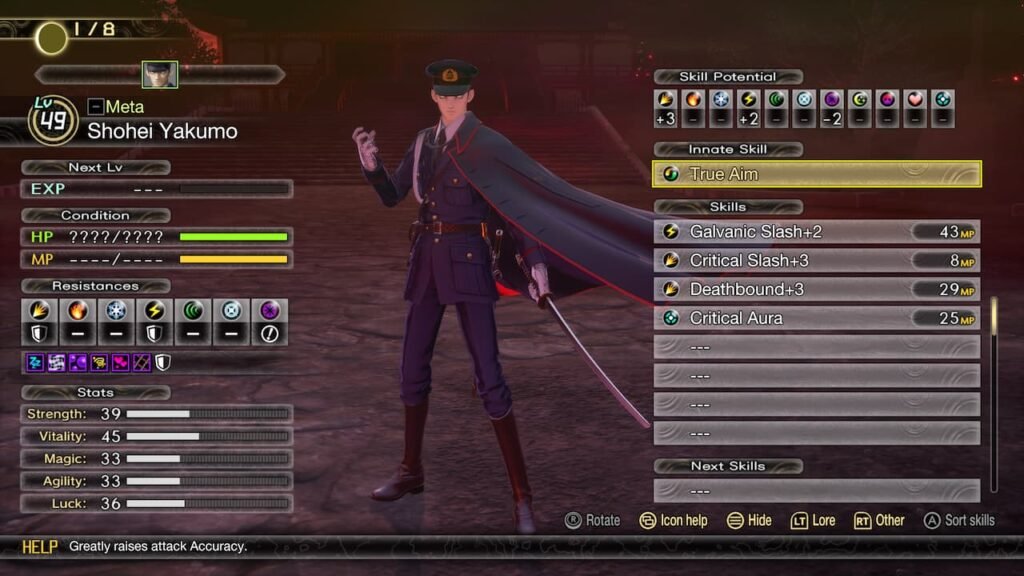 Yakumo stats SMT 5 Vengeance