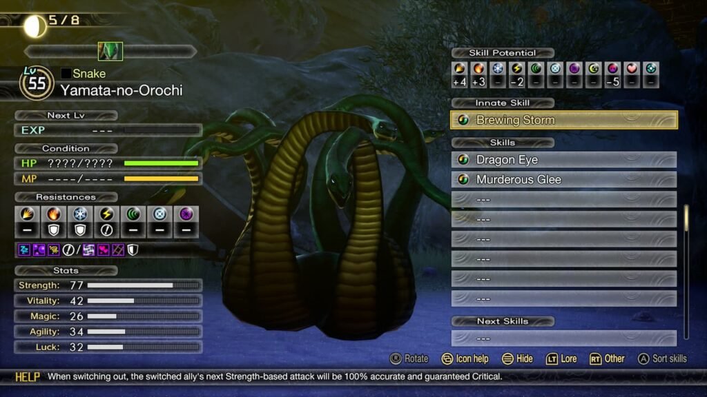 Yamata-no-Orochi stats