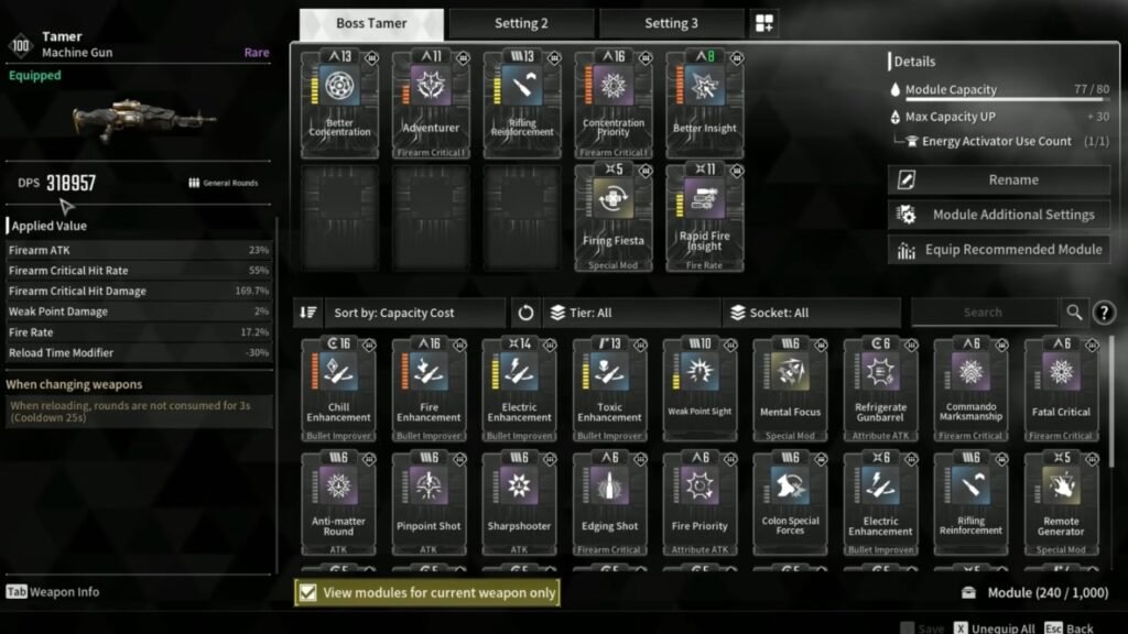 Best Tamer modules The First Descendant