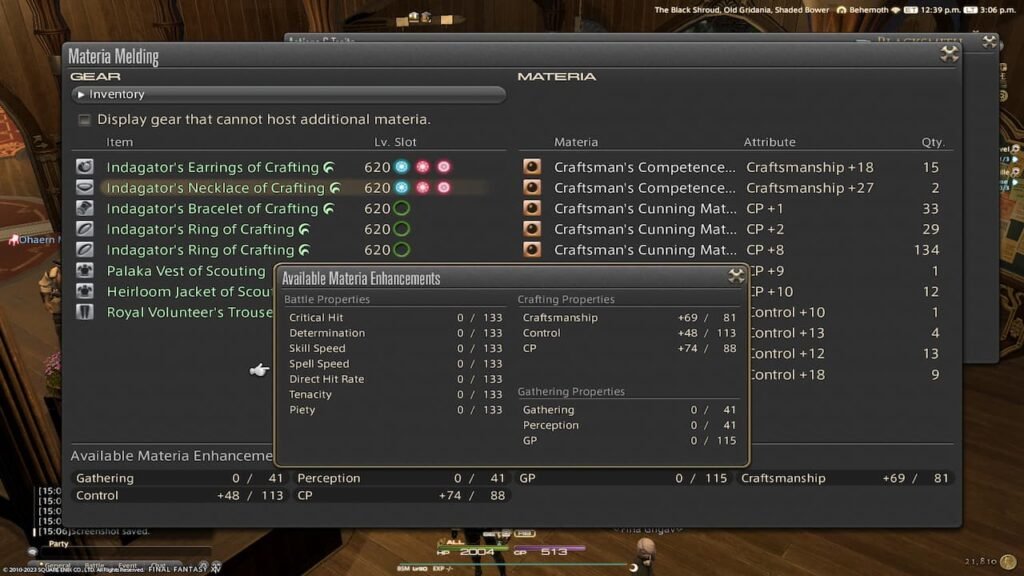 Melding Final Fantasy XIV