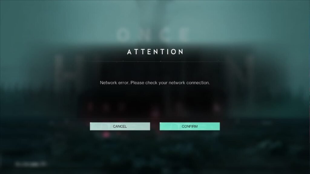 Once Human connection failed error message