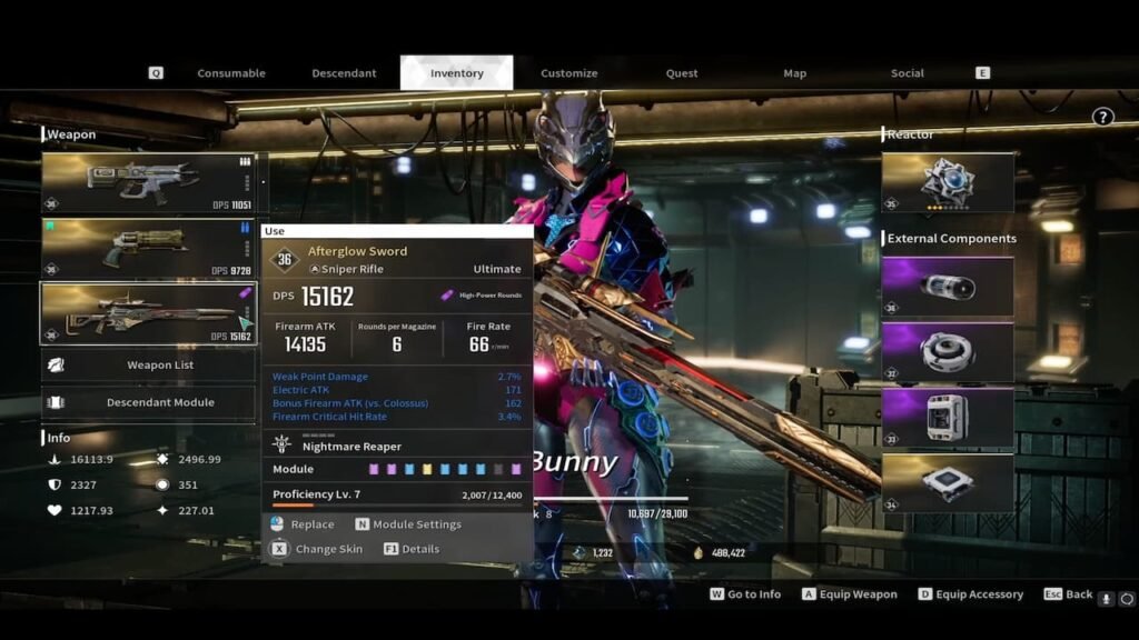 The First Descendant Weapons and Modules