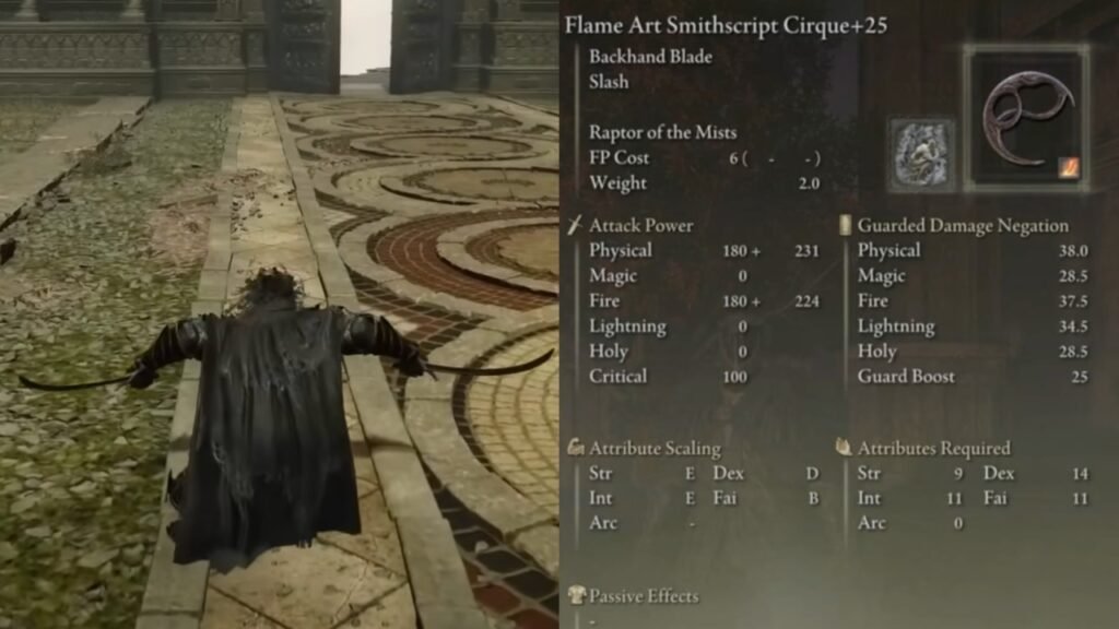 The Flaming Cirque Backhand Blade build