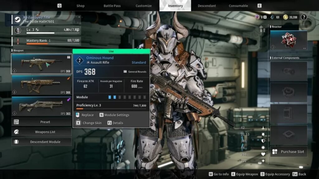 Weapon Proficiency The First Descendant
