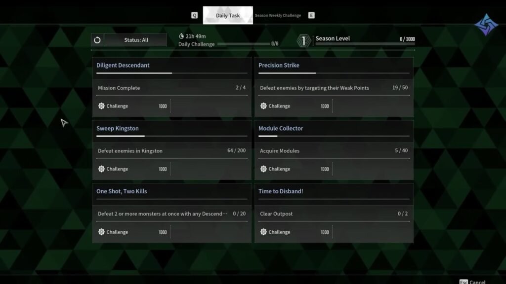 some challenges from The First Descendant