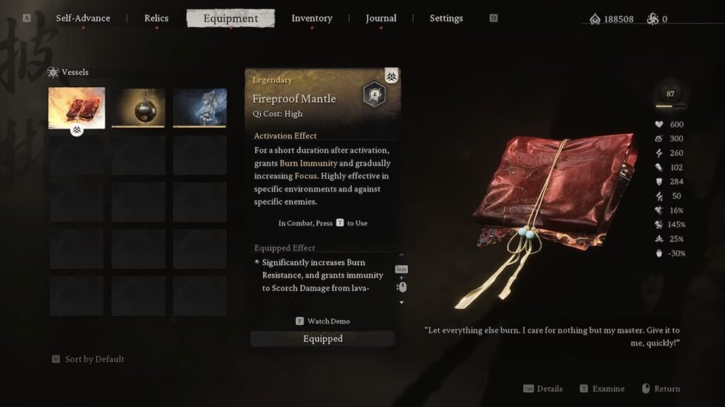 Fireproof Mantle Wukong