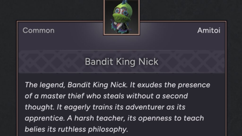 Bandit King Nick Amitoi