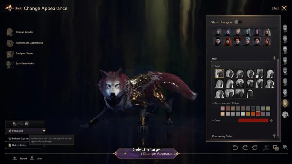 Character customization Throne and Liberty