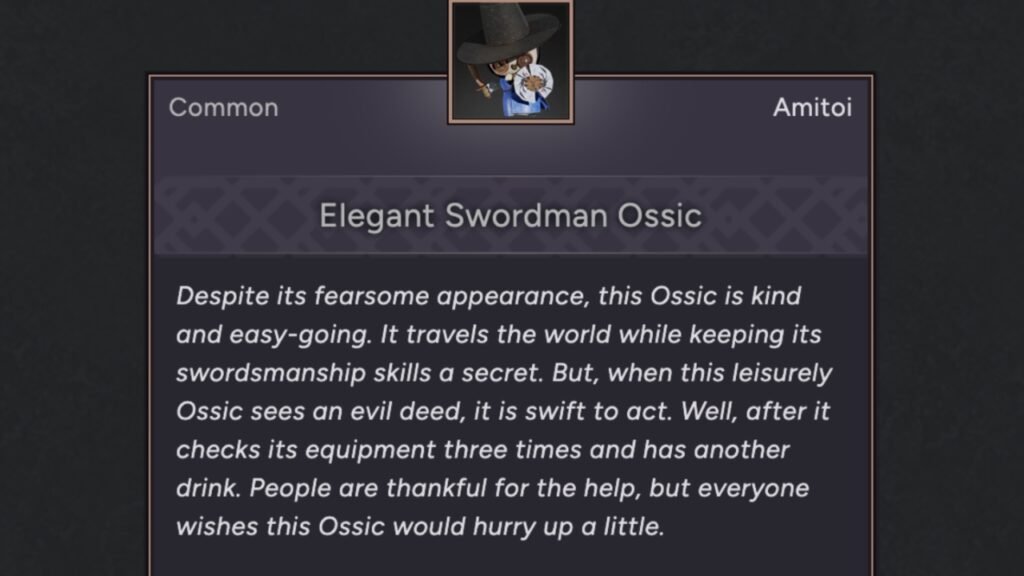 Elegant Swordman Ossic Amitoi