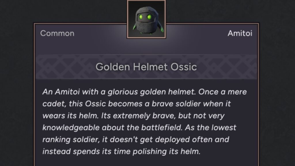 Golden Helmet Ossic Amitoi
