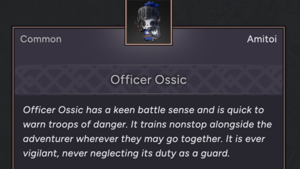 Officer Ossic Amitoi