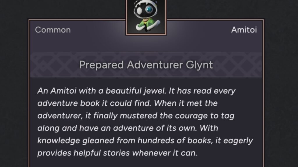 Prepared Adventurer Glynt Amitoi