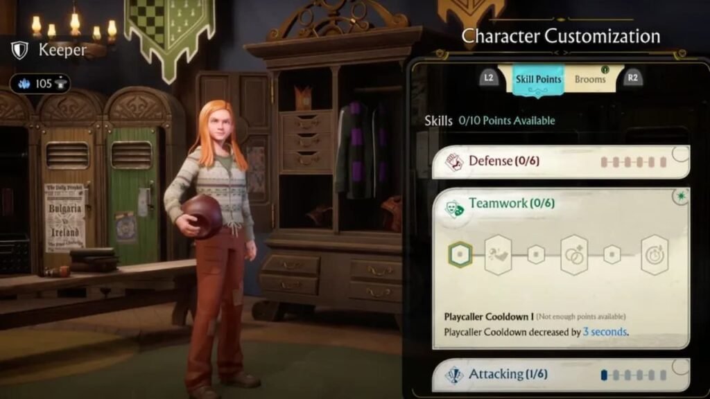 Skill Point allocation Quidditch Champions