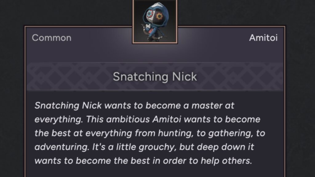 Snatching Nick Amitoi