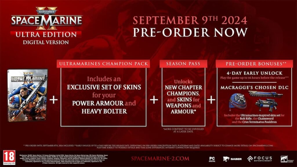 Space Marine 2 Pre-order bonus