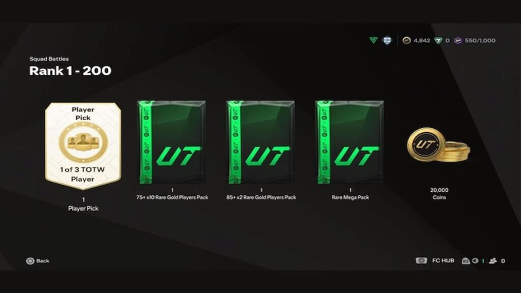 Squad Battle rewards EA FC 25
