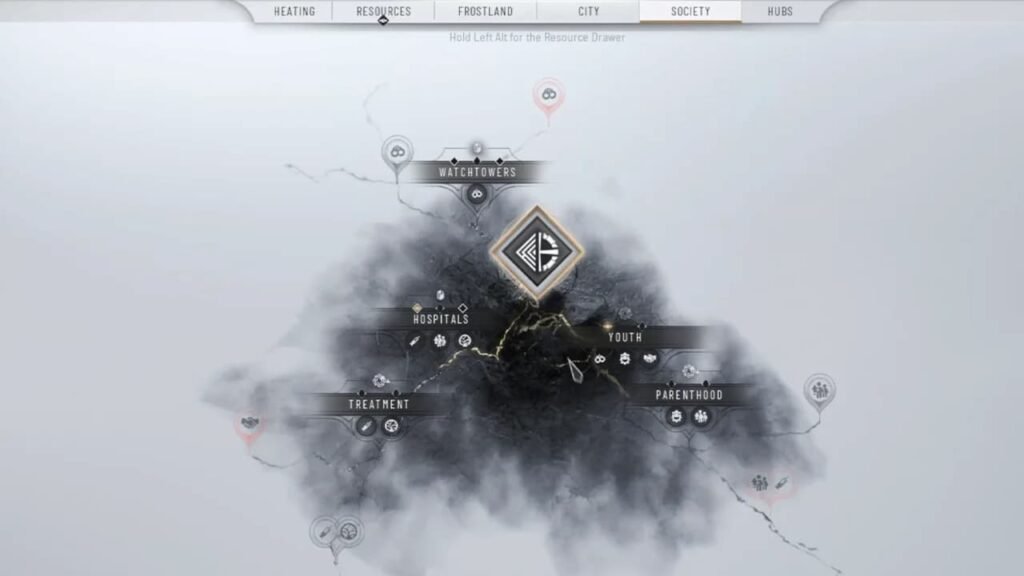 The Society Tab in Frostpunk 2