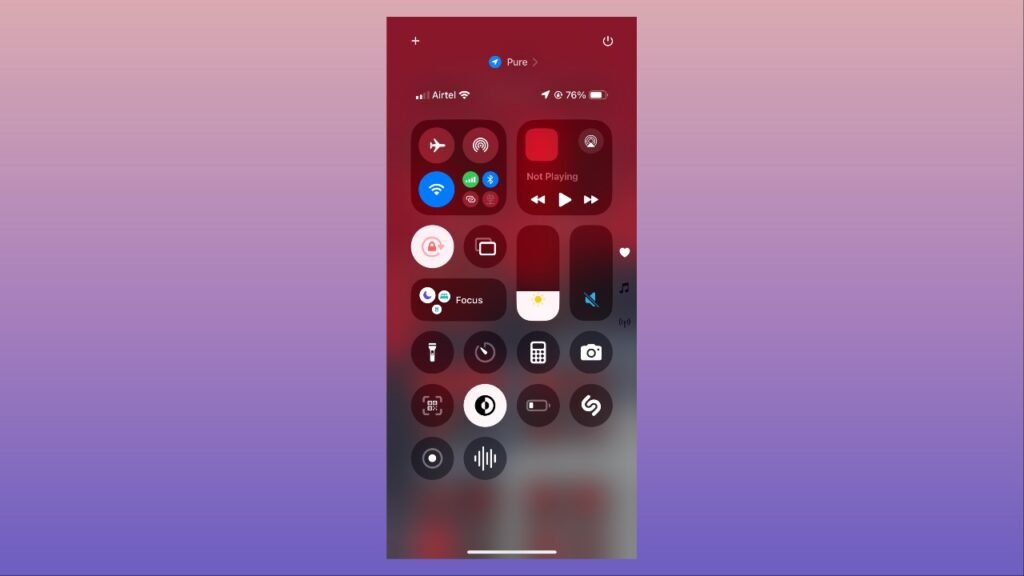 iOS 18 Control Center