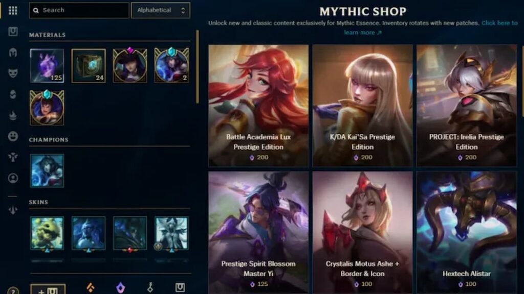 Mythic Shop League of Legends