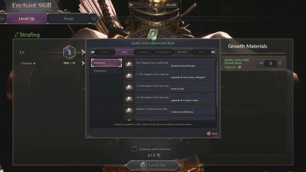 Skill Growth Book Throne and Liberty