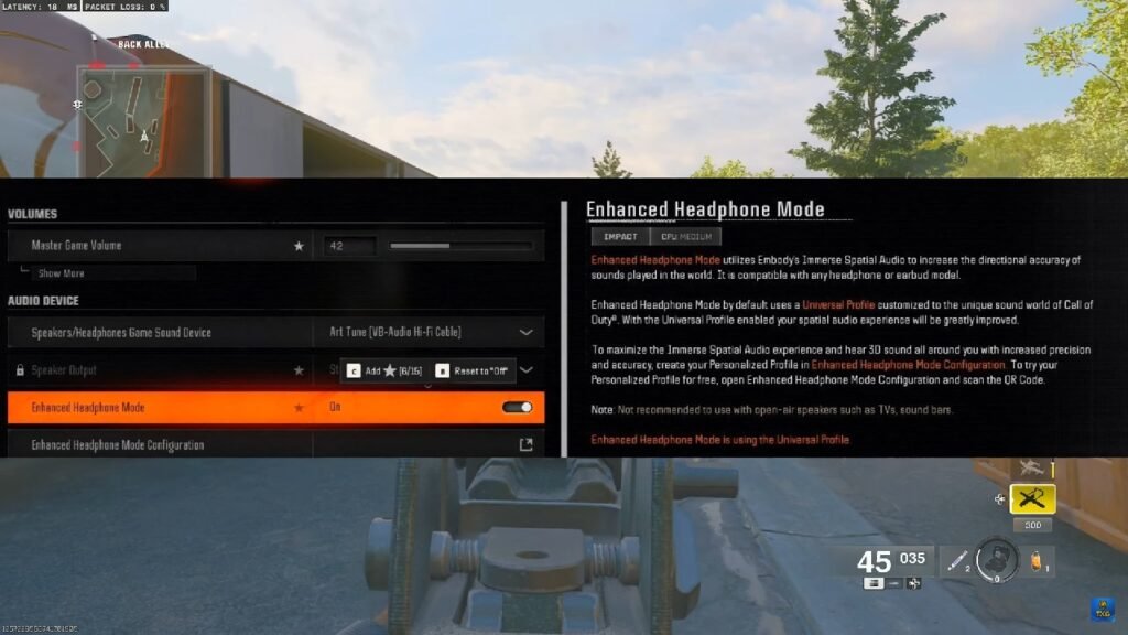 Black Ops 6 Enhanced Headphone Mode