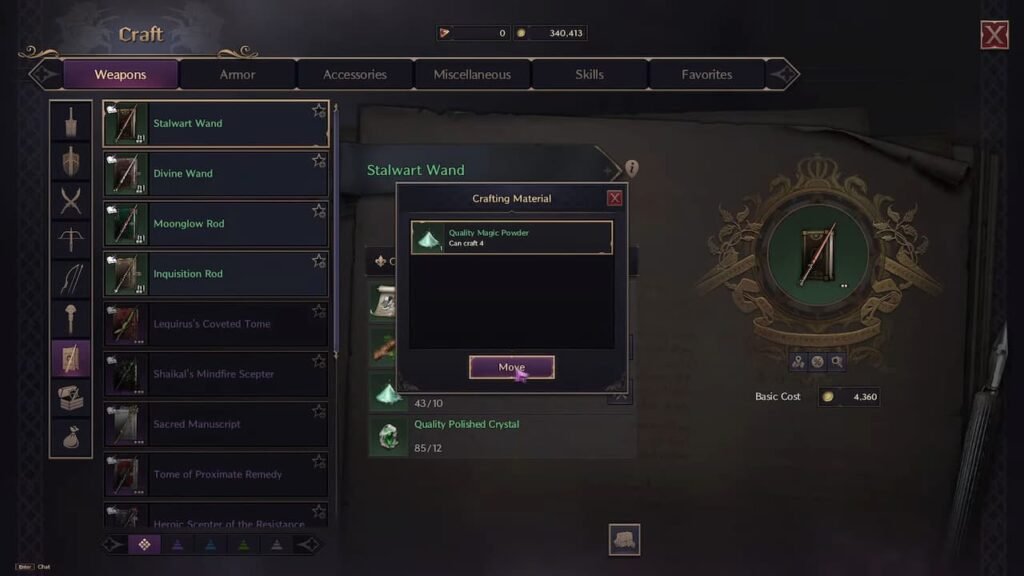 Magic Powder in Throne and Liberty