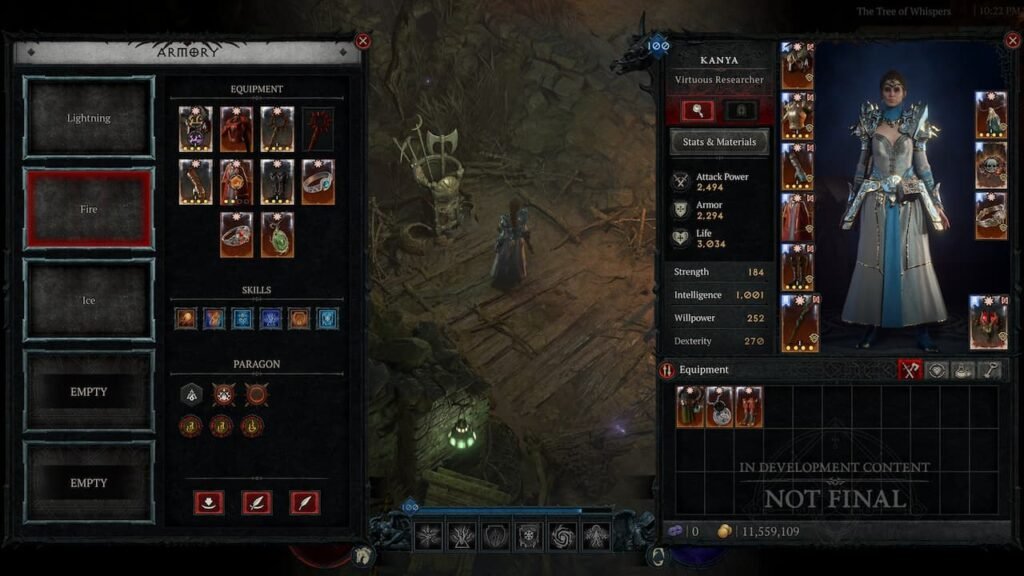 Loadout manager in Diablo 4