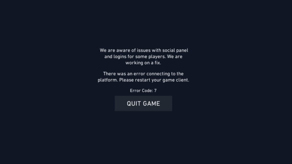 LoL Error Code 7