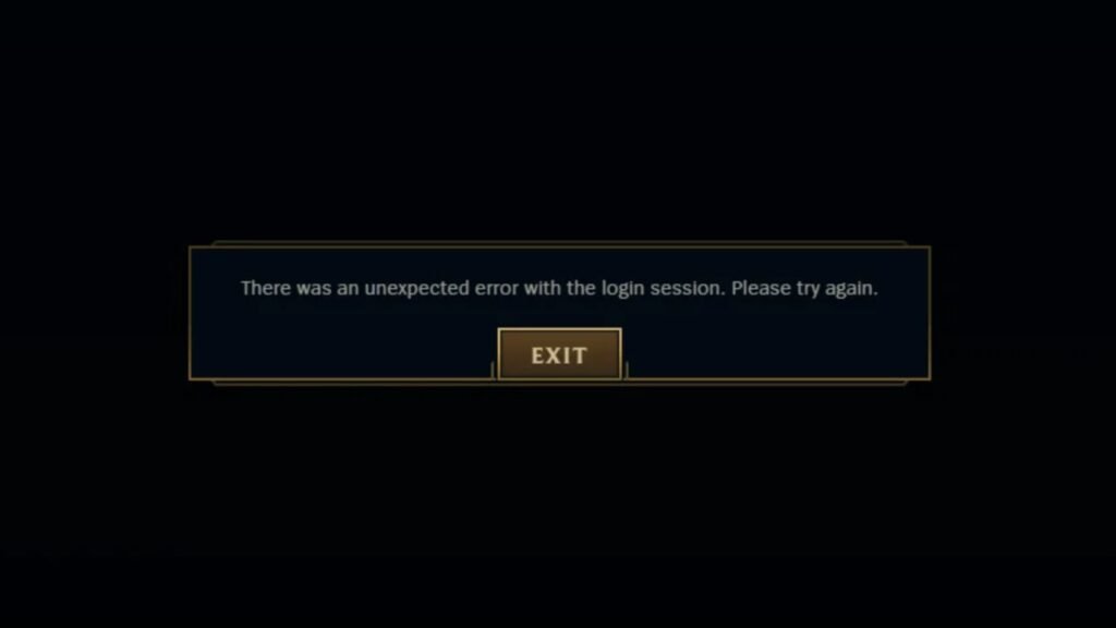 LoL Unexpected Login error