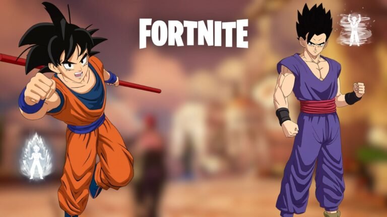 Goku and Son Gohan in Fortnite