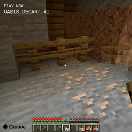 Building something in Oasis AI Minecraft