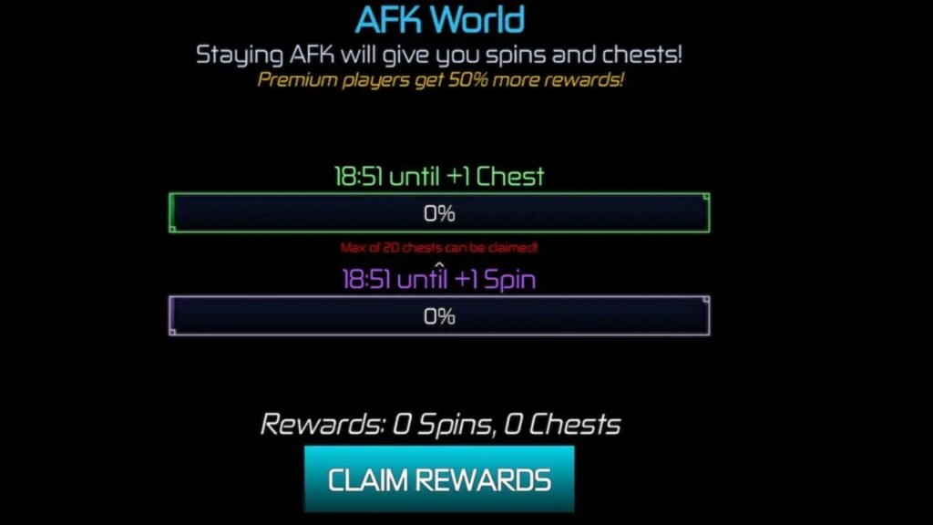 AFK World reward progression