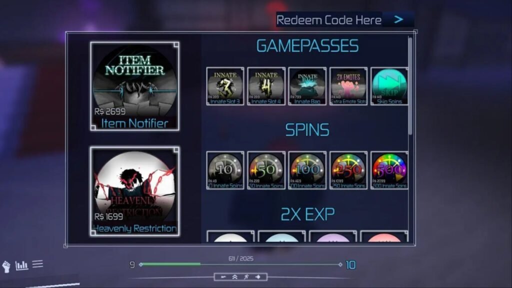 Redeem Codes for Spins in Jujutsu nfinite