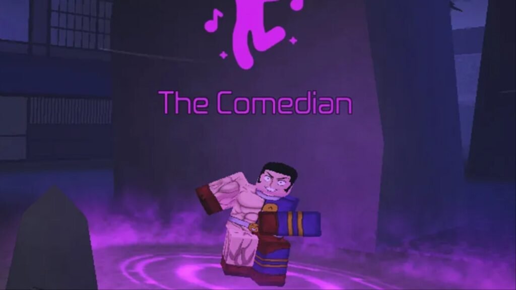 Visit the Comedian for emotes in Jujutsu Infintie