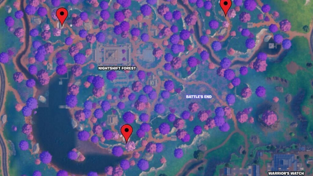 Bushranger locations in Fortnite