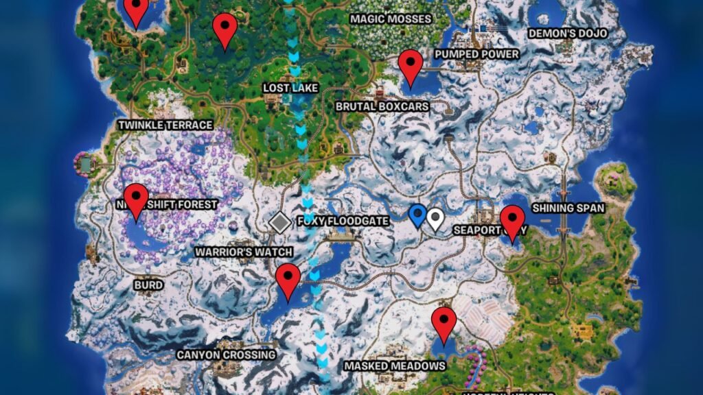 Giant Turtle spawn locations in Fortnite